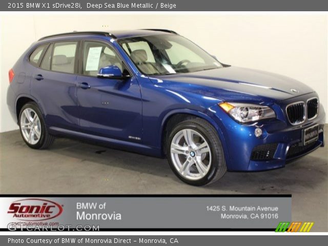 2015 BMW X1 sDrive28i in Deep Sea Blue Metallic