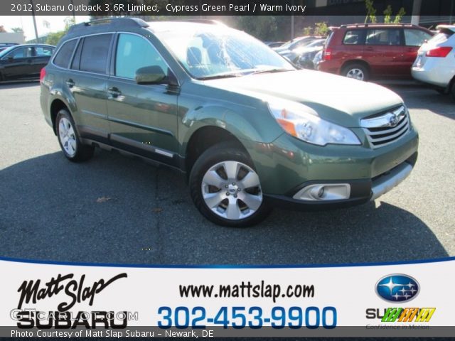 2012 Subaru Outback 3.6R Limited in Cypress Green Pearl