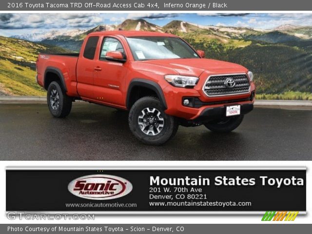 2016 Toyota Tacoma TRD Off-Road Access Cab 4x4 in Inferno Orange