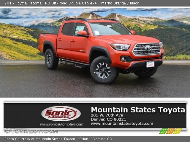 2016 Toyota Tacoma TRD Off-Road Double Cab 4x4 in Inferno Orange