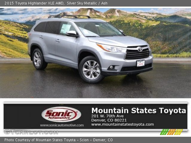 2015 Toyota Highlander XLE AWD in Silver Sky Metallic