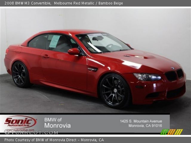 2008 BMW M3 Convertible in Melbourne Red Metallic