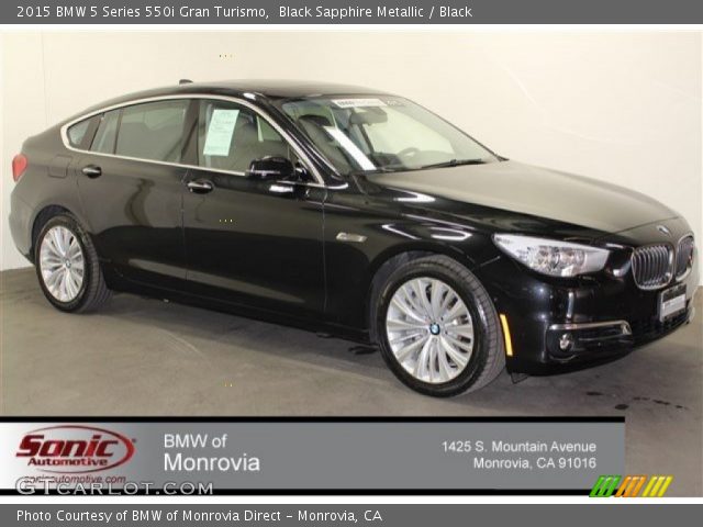 2015 BMW 5 Series 550i Gran Turismo in Black Sapphire Metallic