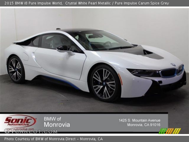 2015 BMW i8 Pure Impulse World in Crystal White Pearl Metallic