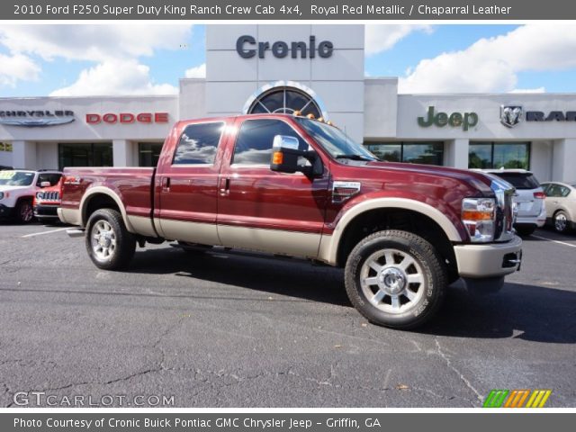 2010 Ford F250 Super Duty King Ranch Crew Cab 4x4 in Royal Red Metallic