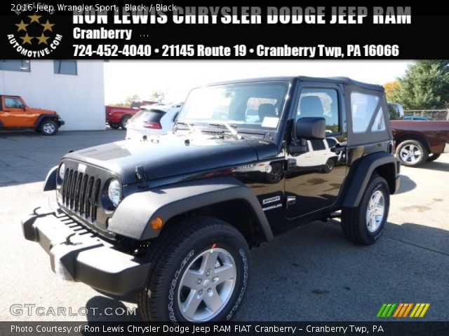 2016 Jeep Wrangler Sport in Black