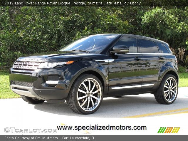 2012 Land Rover Range Rover Evoque Prestige in Sumatra Black Metallic