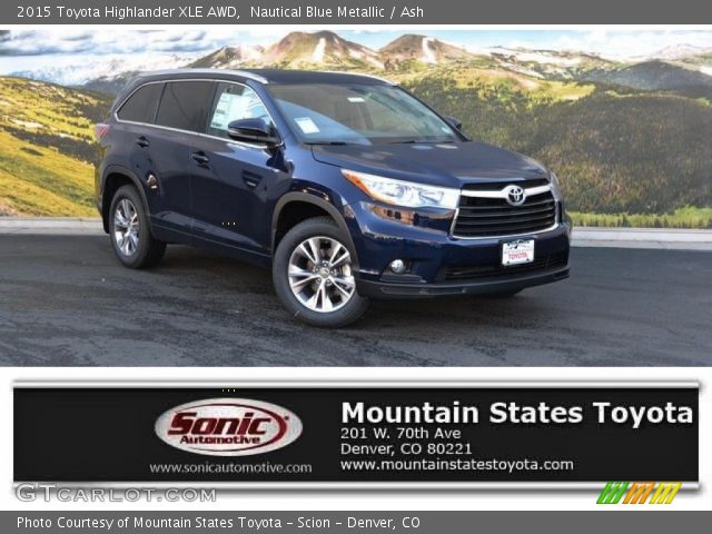 2015 Toyota Highlander XLE AWD in Nautical Blue Metallic