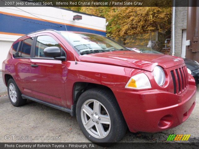 2007 Jeep Compass Sport in Inferno Red Crystal Pearlcoat