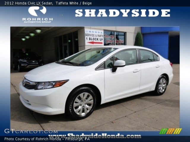 2012 Honda Civic LX Sedan in Taffeta White