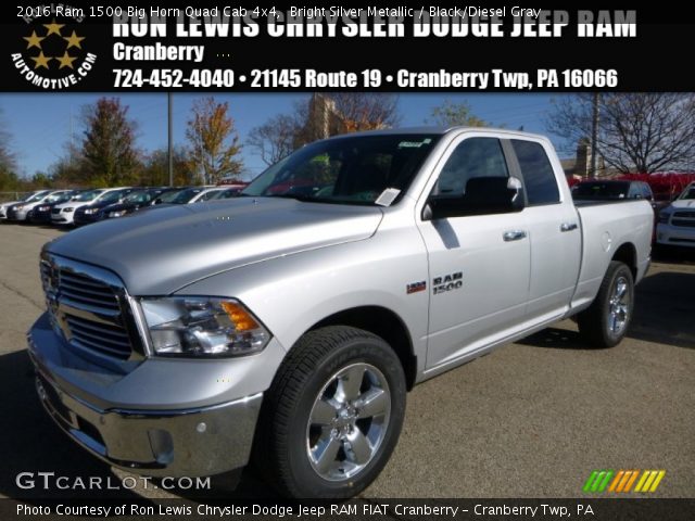 2016 Ram 1500 Big Horn Quad Cab 4x4 in Bright Silver Metallic