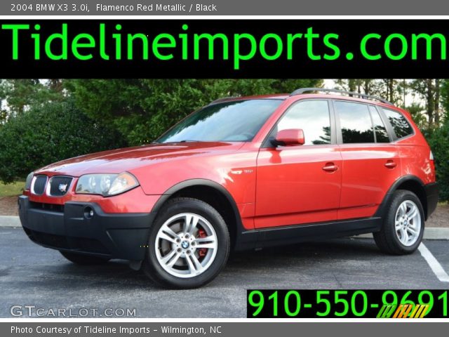 2004 BMW X3 3.0i in Flamenco Red Metallic