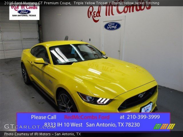 2016 Ford Mustang GT Premium Coupe in Triple Yellow Tricoat