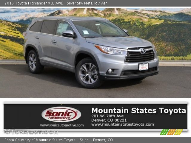 2015 Toyota Highlander XLE AWD in Silver Sky Metallic