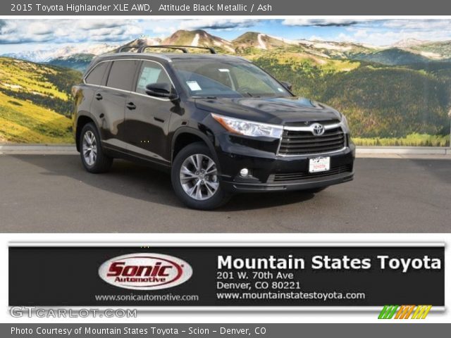 2015 Toyota Highlander XLE AWD in Attitude Black Metallic