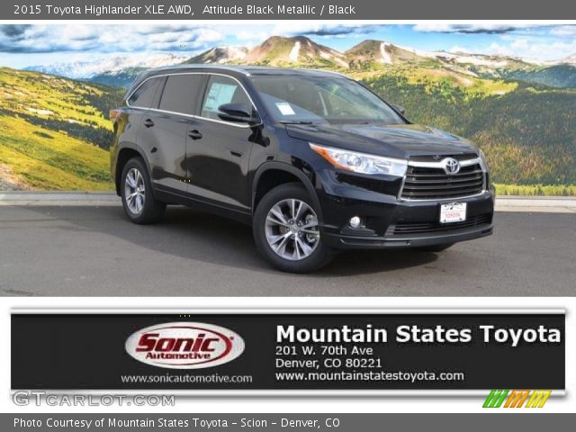 2015 Toyota Highlander XLE AWD in Attitude Black Metallic