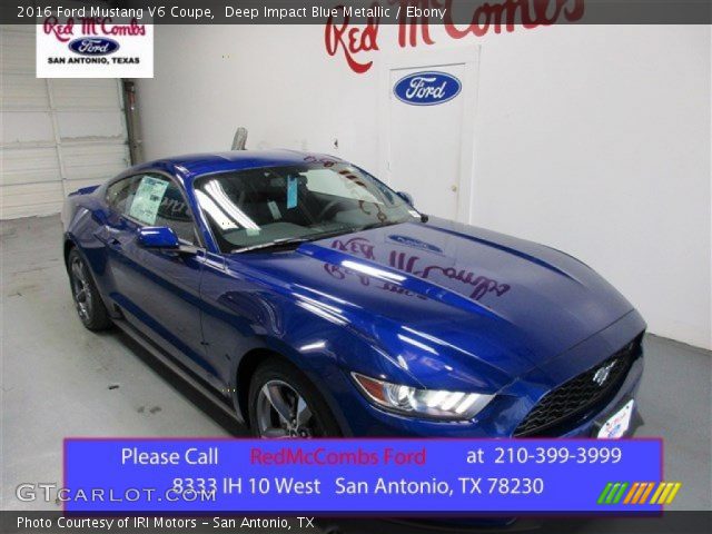 2016 Ford Mustang V6 Coupe in Deep Impact Blue Metallic