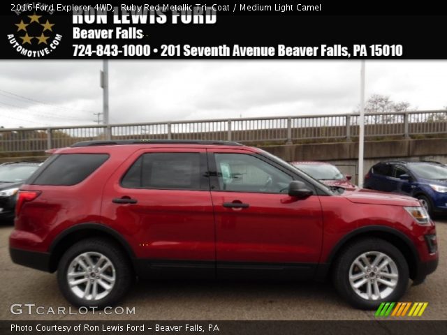 2016 Ford Explorer 4WD in Ruby Red Metallic Tri-Coat