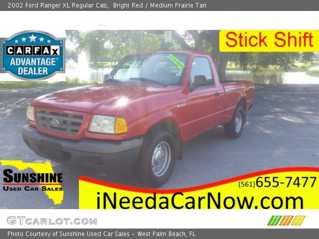 2002 Ford Ranger XL Regular Cab in Bright Red