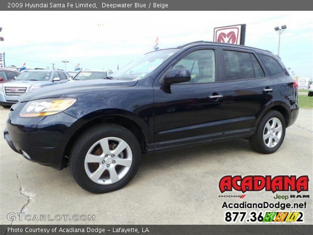 2009 Hyundai Santa Fe Limited in Deepwater Blue