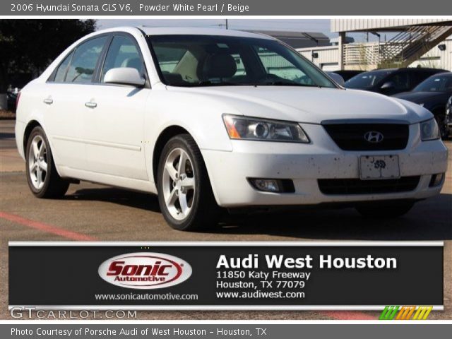 2006 Hyundai Sonata GLS V6 in Powder White Pearl