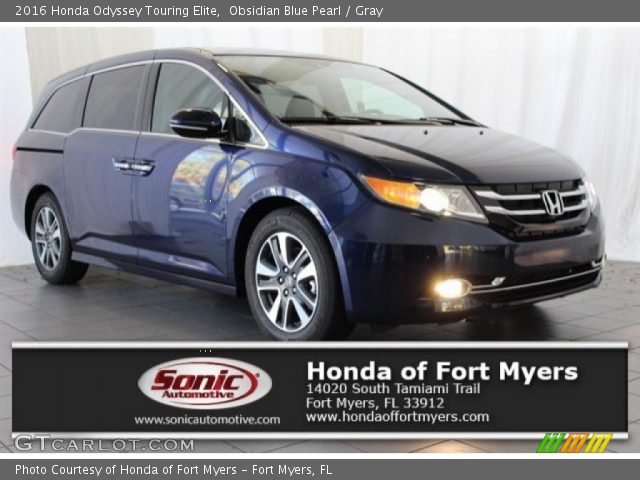 2016 Honda Odyssey Touring Elite in Obsidian Blue Pearl