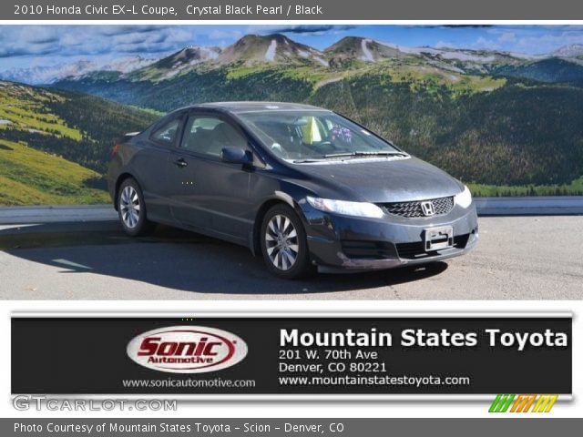 2010 Honda Civic EX-L Coupe in Crystal Black Pearl