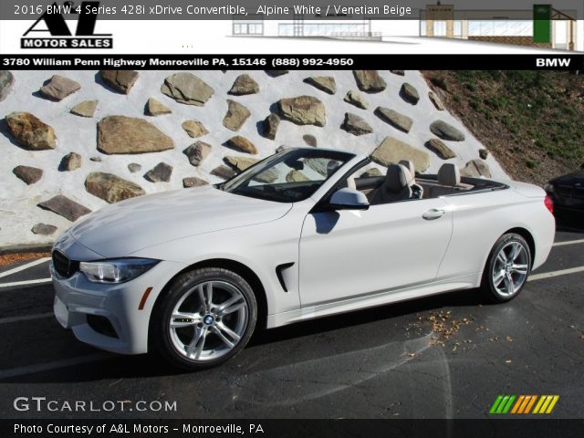 2016 BMW 4 Series 428i xDrive Convertible in Alpine White