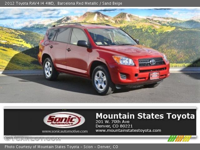 2012 Toyota RAV4 I4 4WD in Barcelona Red Metallic
