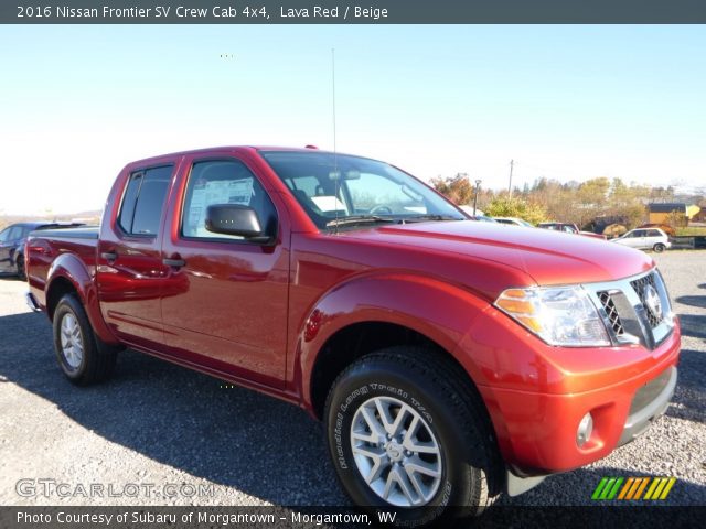 2016 Nissan Frontier SV Crew Cab 4x4 in Lava Red