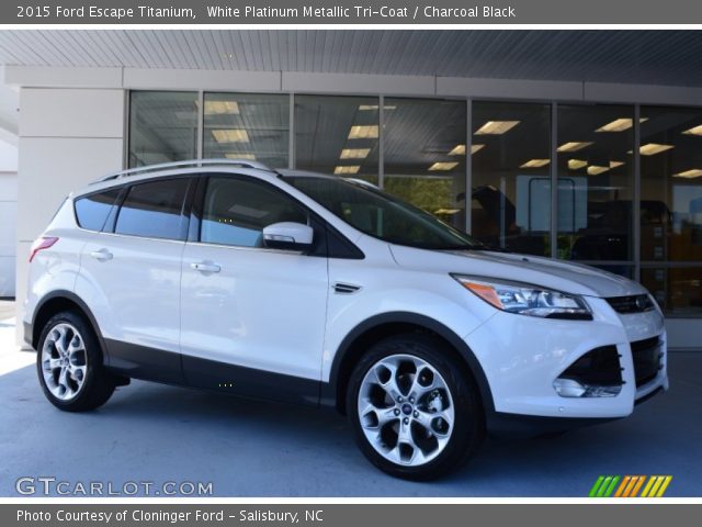 2015 Ford Escape Titanium in White Platinum Metallic Tri-Coat