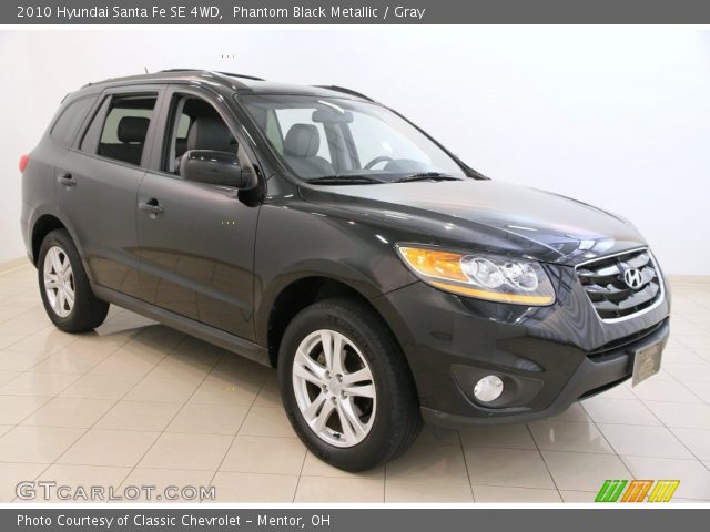 2010 Hyundai Santa Fe SE 4WD in Phantom Black Metallic