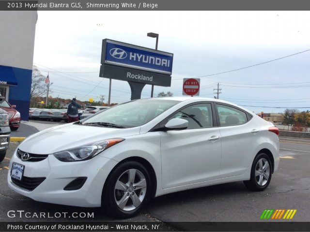 2013 Hyundai Elantra GLS in Shimmering White