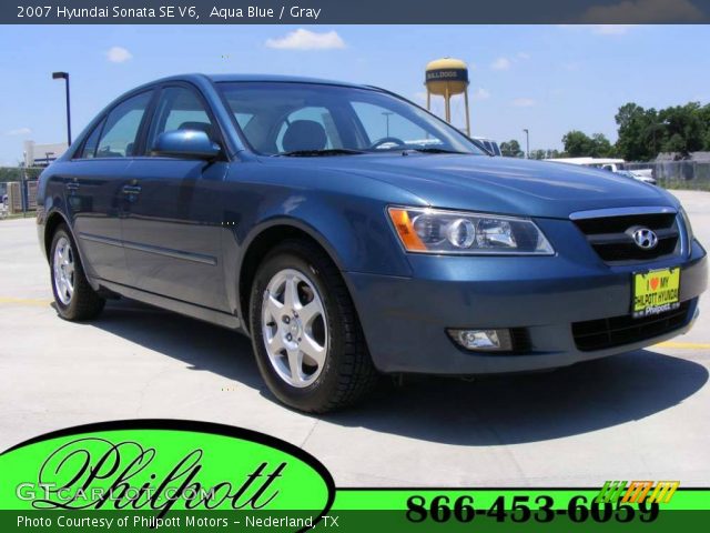 2007 Hyundai Sonata SE V6 in Aqua Blue