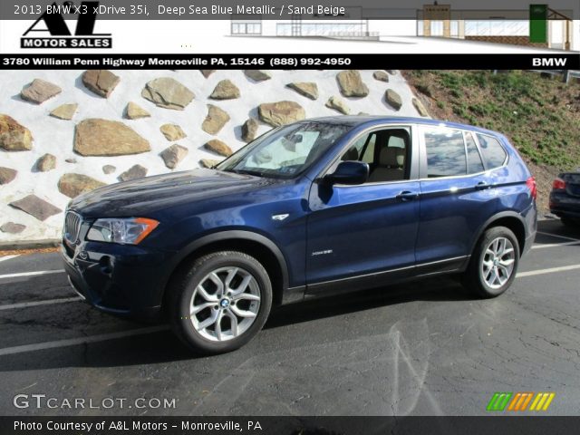 2013 BMW X3 xDrive 35i in Deep Sea Blue Metallic