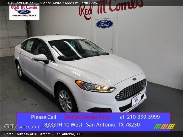 2016 Ford Fusion S in Oxford White