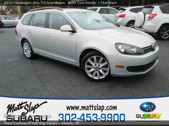 2010 Volkswagen Jetta TDI SportWagen in White Gold Metallic