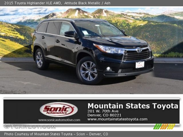 2015 Toyota Highlander XLE AWD in Attitude Black Metallic