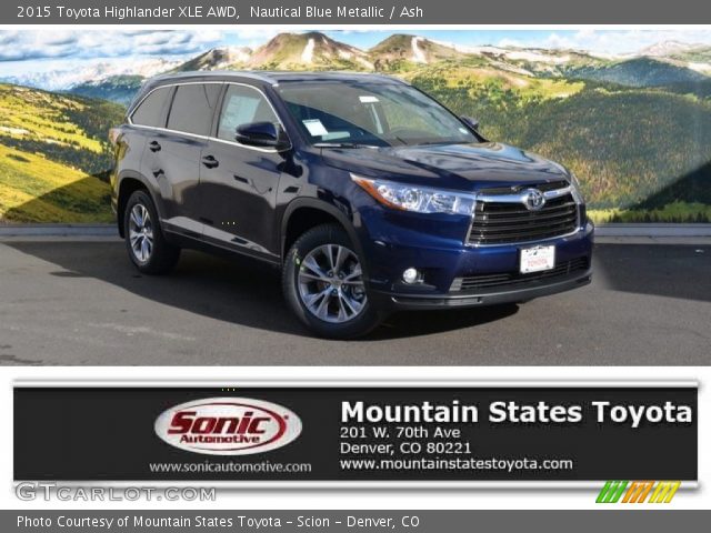 2015 Toyota Highlander XLE AWD in Nautical Blue Metallic