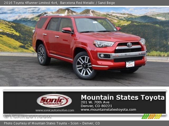 2016 Toyota 4Runner Limited 4x4 in Barcelona Red Metallic