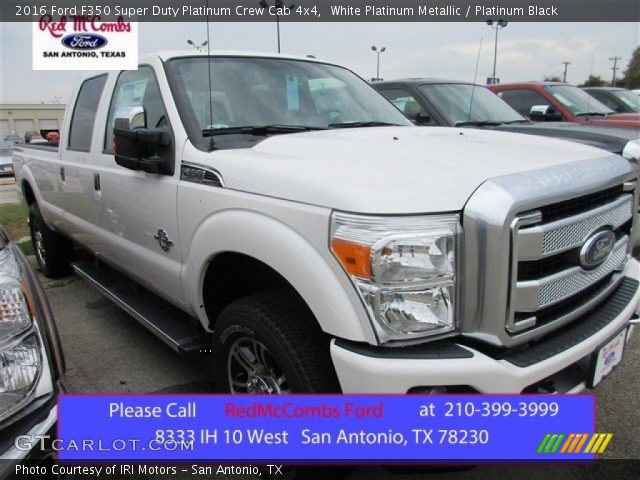 2016 Ford F350 Super Duty Platinum Crew Cab 4x4 in White Platinum Metallic