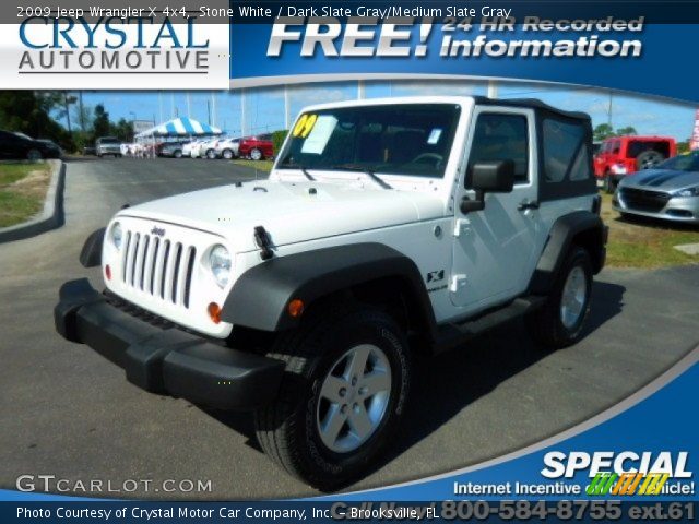 2009 Jeep Wrangler X 4x4 in Stone White