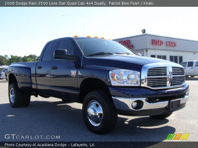 2008 Dodge Ram 3500 Lone Star Quad Cab 4x4 Dually in Patriot Blue Pearl
