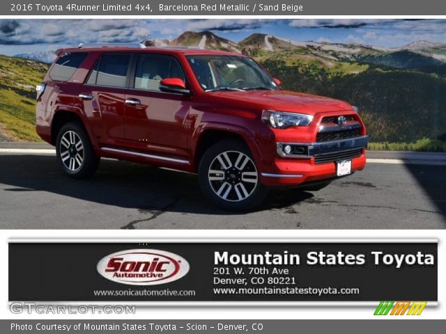 2016 Toyota 4Runner Limited 4x4 in Barcelona Red Metallic