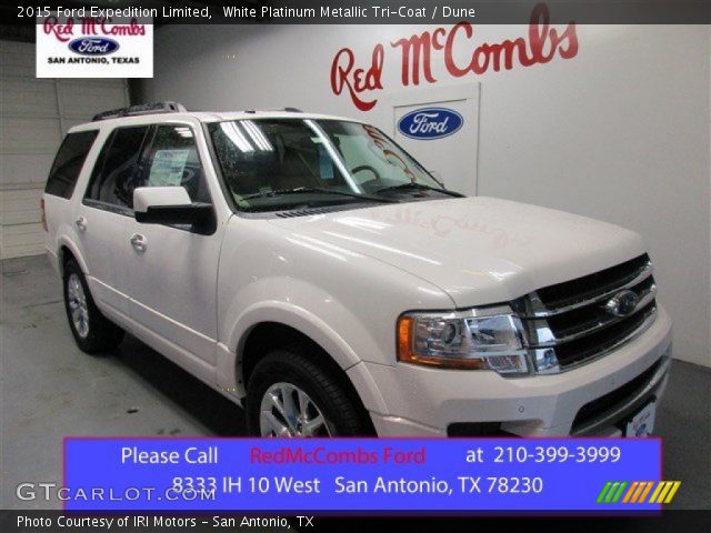 2015 Ford Expedition Limited in White Platinum Metallic Tri-Coat