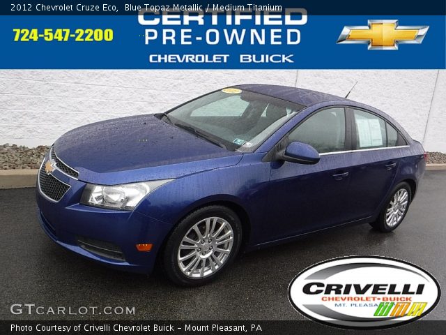 2012 Chevrolet Cruze Eco in Blue Topaz Metallic