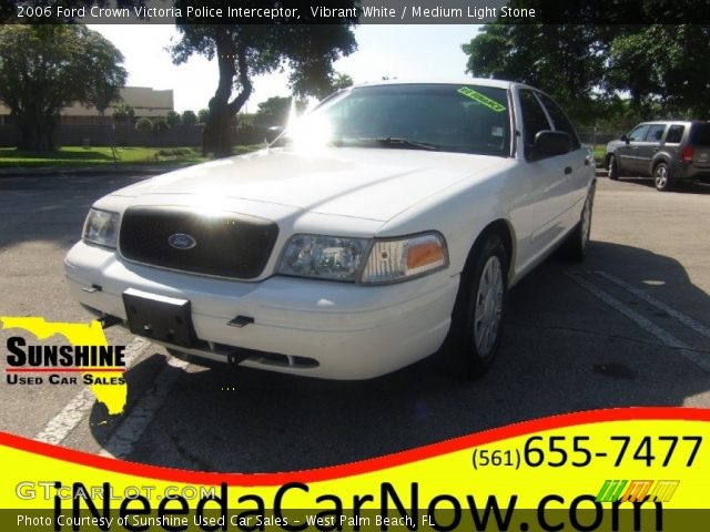 Vibrant White 2006 Ford Crown Victoria Police Interceptor