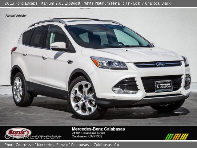 2013 Ford Escape Titanium 2.0L EcoBoost in White Platinum Metallic Tri-Coat