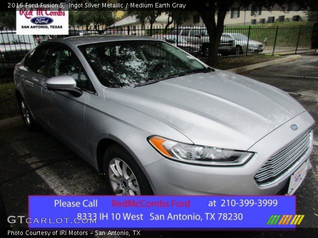2016 Ford Fusion S in Ingot Silver Metallic