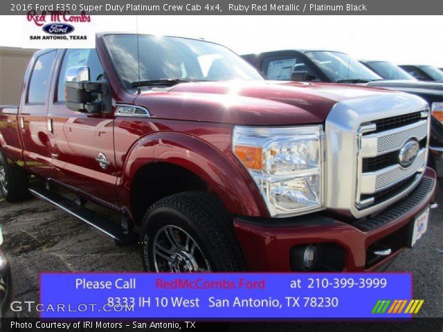 2016 Ford F350 Super Duty Platinum Crew Cab 4x4 in Ruby Red Metallic
